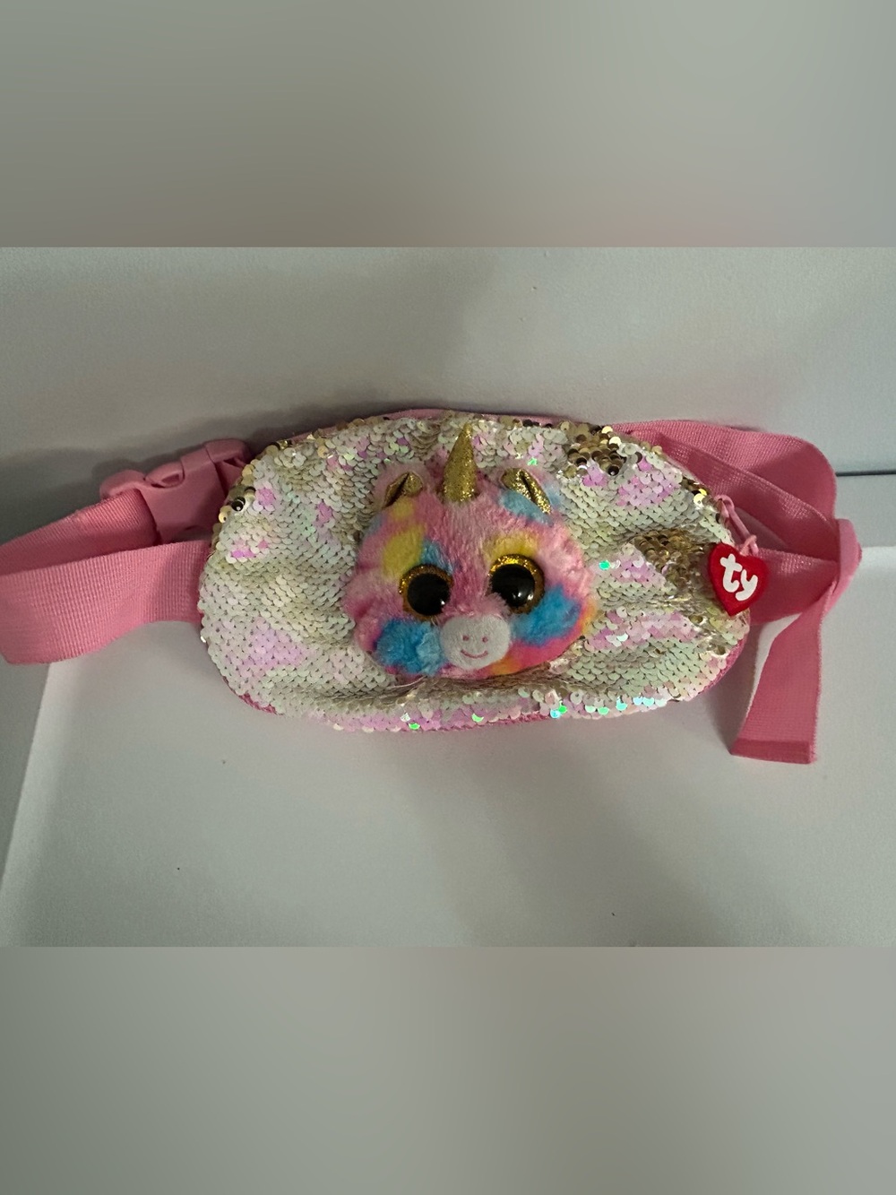 Ty Sequin Unicorn Plush Crossbody Bag - Pink Multicolor
